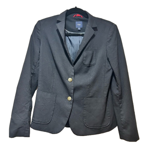 Gap Black Blazer Size 4 Classic Tailored Work Office Career Jacket Minimalis